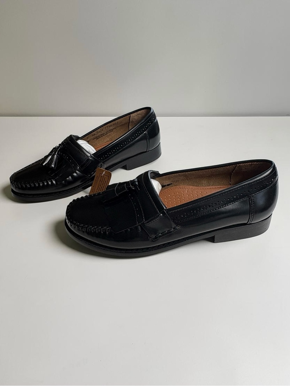 NEW Men’s 9 EE Wide G.H. Bass Jeremy Leather Kiltie Tassel Loafers Black